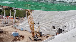 Allianz Stadion Blick auf die Baustelle I  Anfang September 2015 [upl. by Ahsekyw]