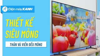 Smart TV Samsung 4K 60 inch Thiết kế siêu mỏng xem sướng mắt UA60AU8100 • Điện máy XANH [upl. by Allecram613]