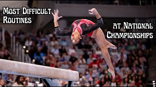 Most Difficult Routines Performed at 2024 US Gymnastics National Championships [upl. by Aifoz]