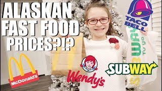 FAST FOOD PRICES IN ALASKA VLOGMAS DAY 4 Somers In Alaska [upl. by Yorke]