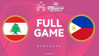 Lebanon v Philippines  Full Basketball Game  FIBA U18 Womens Asia Cup 2024  Div B  Group Phase [upl. by Akienaj]