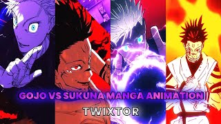 Gojo Vs Sukuna Manga Animation Twixtor 4K CC  No CC  No Warp  60fps Jujutsu Kaisen [upl. by Brita]