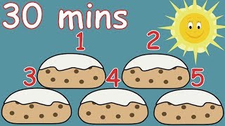 5 Currant Buns And lots more Nursery Rhymes 30 minutes [upl. by Leandro]