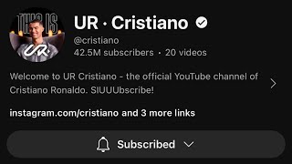 UR Cristano  UR Ronaldo Official Channel Ronaldo Official Channel  CR7 Official Channel [upl. by Drucill]