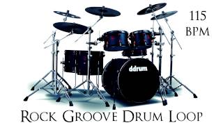 Rock Groove Drum Loop 115 bpm [upl. by Rusell]