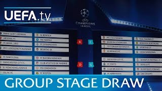 Full group stage draw 201617 UEFA Champions League [upl. by Vashti]