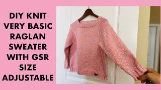 Very Basic Raglan Sweater with GSR Neck shaping [upl. by Sharl]