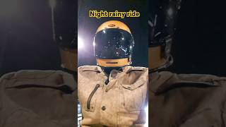 Rainy night Triumph Scrambler 1200XE Bell bullitt scrambler bikelife nightride helmet bike [upl. by Eyla]