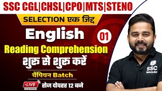 English  Reading Comprehension 01  SSC CGL  CHSL  MTS  CPO  Steno by Sandeep Sir SSCWallahPW [upl. by Atima]