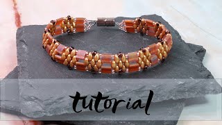 Miyuki Tila and Matubo Miniduo Bracelet  Bead bracelet tutorial  Easy bead tutorial [upl. by Sergei616]