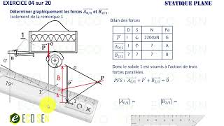 Statique Plane  Exercice 04 sur 20 [upl. by Thalassa]