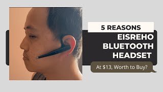 EISREHO J1 Wireless Handsfree Bluetooth Headset Full Review  Mic test [upl. by Enirhtac]