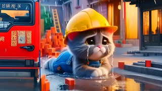 The engineering kitten 😿 is crying 😭 a lotThe story is very sad 😔 🤯cat ai funny youtube [upl. by Yekram]