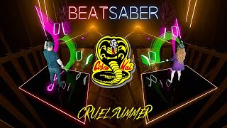 Beat Saber  Cruel Summer – Cobra Kai Expert – Mixed Reality [upl. by Niasuh]