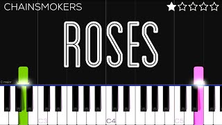 The Chainsmokers  Roses ft ROZES  EASY Piano Tutorial [upl. by Rexferd]