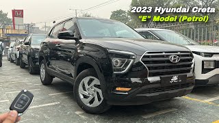 Hyundai Creta E Model 2023 Price amp Features ❤️ 2023 Creta Petrol Base Model [upl. by Natsirc]