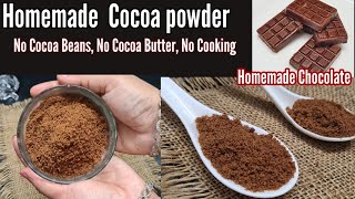 Homemade Cocoa Powder Without Cocoa Beans How to make Cocoa powder At home Chocolate powder Recipe [upl. by Naimad]