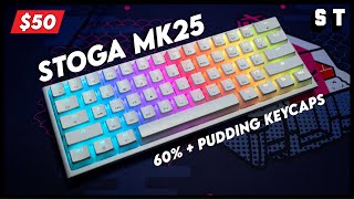 STOGA MK25 Mechanical Gaming Keyboard Unboxing amp Review  60  Pudding Keycaps  Samuel Tan [upl. by Gothurd]