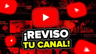 Si Youtube no te Quiere ENTRA y REVISO tu canal EN VIVO [upl. by Hazlett6]