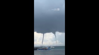 Watch Terrifying Twin Waterspouts [upl. by Aciruam150]