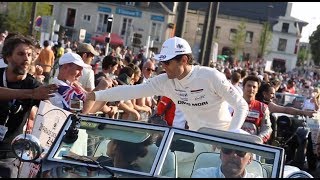 24h du Mans 2014 Parade des Pilotes WebberBarthez [upl. by Hinckley]