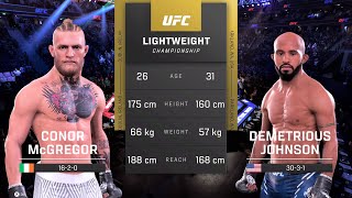 Conor McGregor vs Demetrious Johnson Full Fight  UFC 5 Fight Of The Night [upl. by Ahsakal]