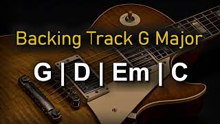 Rock Pop Backing Track G Major  70 BPM  Guitar Backing Track [upl. by Weil903]