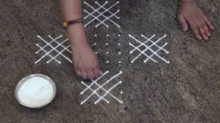 Simple And Easy Rangoli Daily RangoliChukki Rangoli with 12 dots [upl. by Dryfoos]