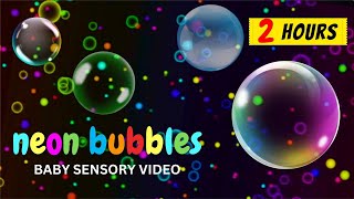 Bubbles Sensory Video for Babies  Fun Music and Visual Tracking [upl. by Jeminah]