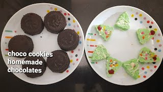 Homemade Chocolates Moulded Chocolate Chococookies Tempering chocolateMrunals snacks recipes [upl. by Fong606]