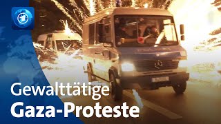 Berlin Aufruf zu ProPalästinaProtest führt zu Gewalt gegen Einsatzkräfte [upl. by Lowndes530]