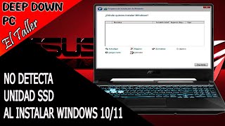 SOLUCIÓN  NO ME APARECEN LOS DISCOS DUROS AL INSTALAR WINDOWS SSD laptop pc windows10 [upl. by Lai]