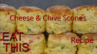 Cheesy Chive Scones  Fluffy Flaky Perfection [upl. by Nonnag]