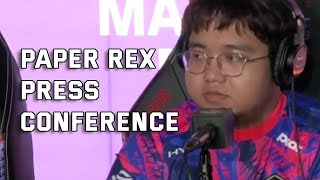 Paper Rex PostMatch Press Conference vs Karmine Corp  VCT 2024 Masters Madrid [upl. by Aninaj942]