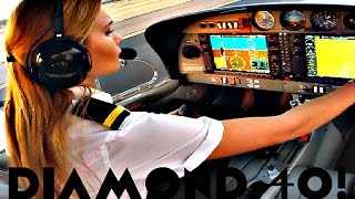 FIRST SOLO FLIGHT Diamond 40 Plane  Landing A PLANE ALONE  Cockpit View DutchPilotGirl [upl. by Bickart906]