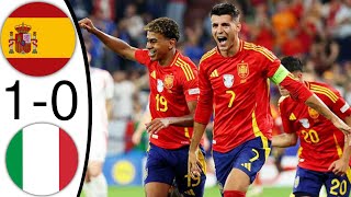 Spain vs Italy 10  All Goals amp Highlights  Euro 2024 [upl. by Donall]