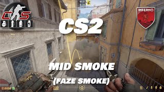 CS2  Smoke Inferno CT Spawn to Mid faze smoke [upl. by Yrailih]