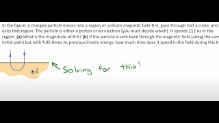 In the figure a charged particle moves into a region of  Physics Electricity amp Magnetism [upl. by Eniarral]