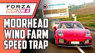 3 STAR MOORHEAD WIND FARM SPEED TRAP using a MODERN SPORTS CAR  FORZA HORIZON 4 [upl. by Ayinat]