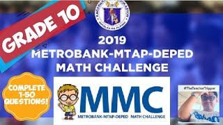 2019 MTAP MATH CHALLENGE REVIEWER GRADE 10 Complete 150 Questions [upl. by Wennerholn476]