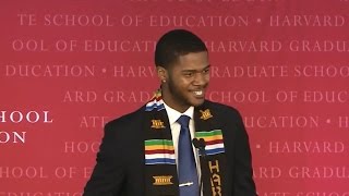 Harvard grad wows crowd with spoken word commencement address [upl. by Reggy352]