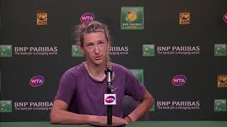 BNP Paribas Open 2018 Victoria Azarenka 2R Press Conference [upl. by Lud]