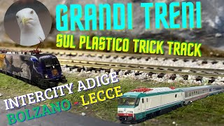 I Grandi Treni sul plastico ferroviario Trick Track model  Intercity Adige 621622 BolzanoLecce [upl. by Nerrej]