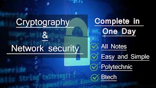 Cryptography and Network security Notes  Full syllabus [upl. by Esadnac700]