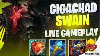 GIGACHAD SWAIN  Wild Rift HellsDevil Plus Gameplay [upl. by Suoirad637]