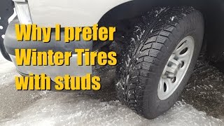 Why I use Studded Winter Snow Tires  AnthonyJ350 [upl. by Lekcar]