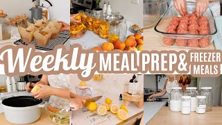 EASY BUDGET FRIENDLY WEEKLY MEAL PREP RECIPES LARGE FAMILY MEALS WHATS FOR DINNER FREEZER MEALS [upl. by Siobhan]