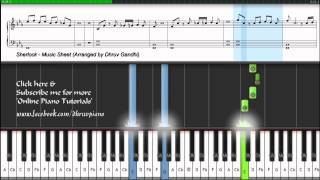 BBC  Sherlock Theme Soundtrack Tutorial  MusicSheet  MIDI  Dhruv Gandhi [upl. by Ahsirak]