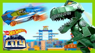 ROBOTREX GREIFT HOT WHEELS CITY AN 🦖  Hot Wheels City  HotWheelsDeutschland [upl. by Cherye213]