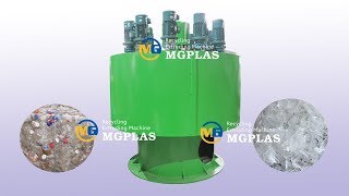 waste plastic PET bottle crushing washing drying recycling line [upl. by Oirevas]